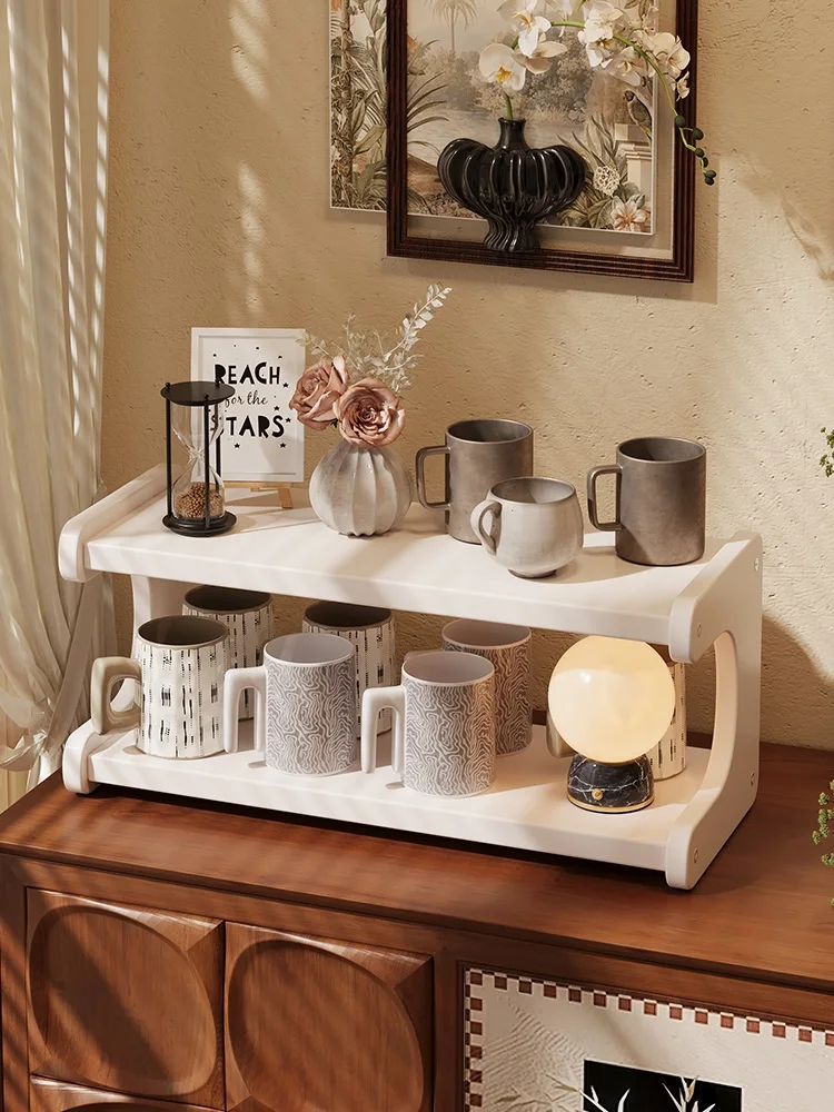 

Creative Trendy Tabletop Cup Holder Kitchen Living Room Decorative Storage Rack for Water Cups Snacks Dining Table Organization