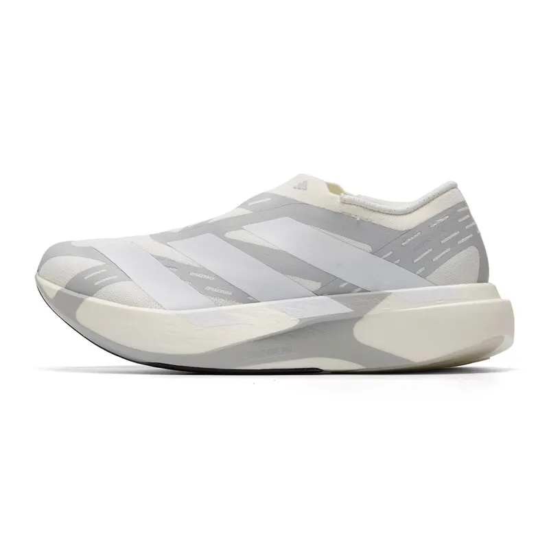 Adidas KI2660 Men Women Running Shoes White Gray Mesh Breathable Lightweight Athletic Sneakers