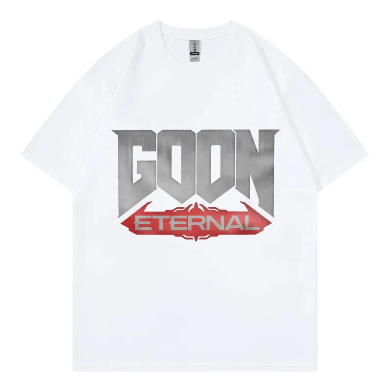 

Забавная футболка Goon Eternal Meme, мужская и женская модная футболка с коротким рукавом, винтажные летние повседневные свободные футболки Y2k, уличная одежда