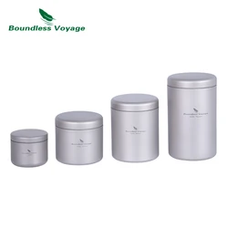 Boundless Voyage Titanium Tea Caddy Seasoning Jar Mini Size Canister Ultralight Portable Tin Jar for Tea Coffee 35ml Storage Can