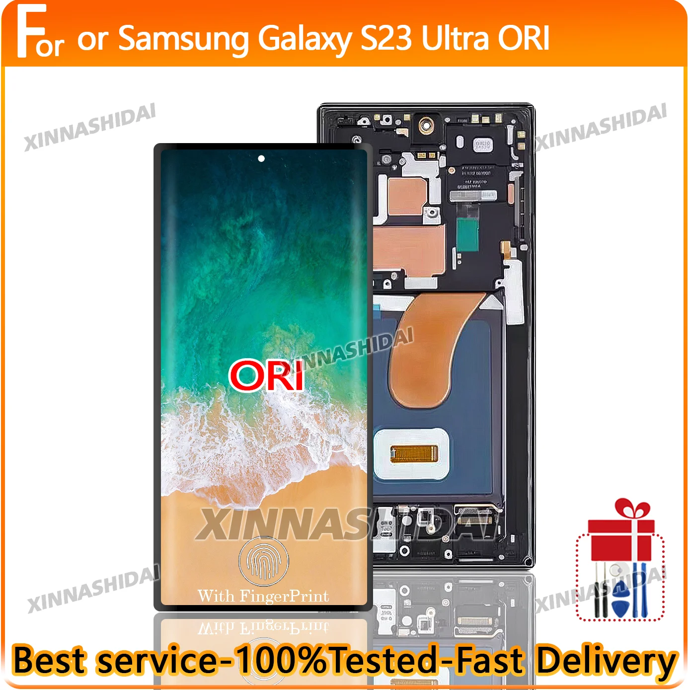 Amoled Quality For Samsung S23 Ultra LCD Display Touch Screen Digitizer for Samsung S23 Ultra S918 S918B LCD With Frame Screen