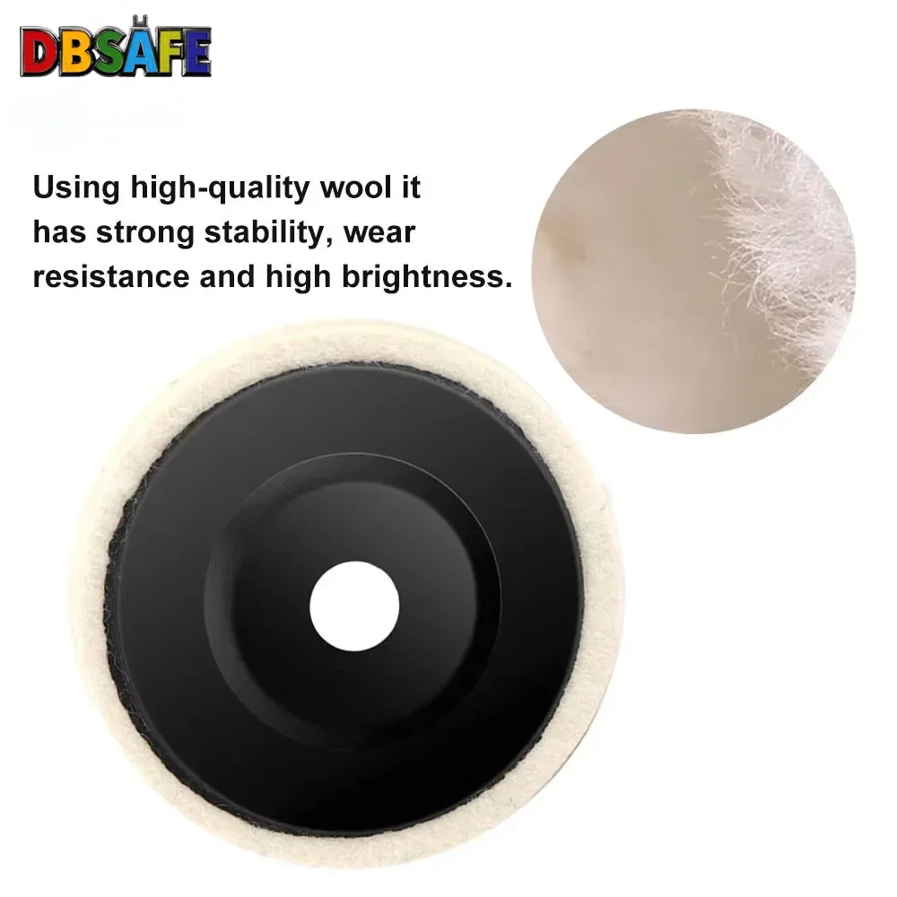 50/75mm Wool Polishing Wheel Felt Pads Angle Grinder Disc For Metal Marble Glass Ceramic 1PC Professional Tool