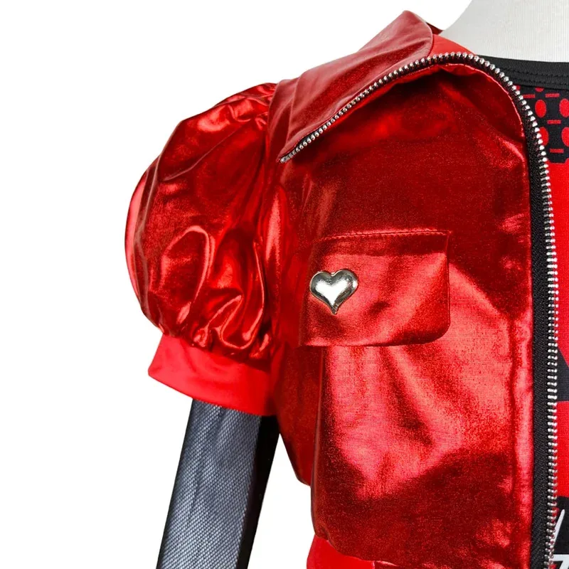 أحفاد 4 ملابس الهالوين التأثيرية للأطفال بعمر 4-12 سنة فتاة مكياج للرقص فيلم أحمر نفس الفستان مجموعة الهالوين