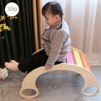 LazyChild Rainbow Rocking Chair Wooden Baby Chair Kids Play Activity Toys Climb Stair Brain Game Baby Furniture Room Decoration