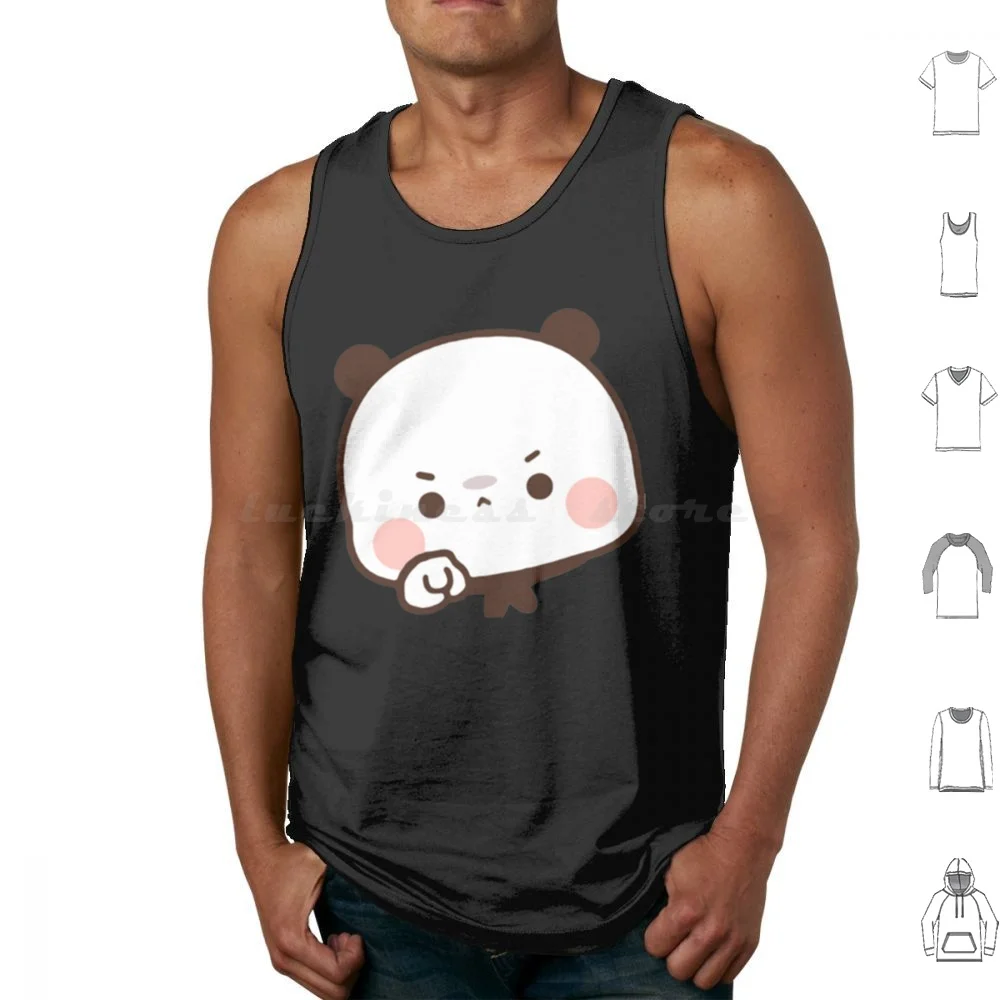 Angry Bubu Is Pointing At You Tank Tops Vest Sleeveless Bear And Panda Bubu Dudu Balloon Love Cute Panda Bear Bubu Dudu Love