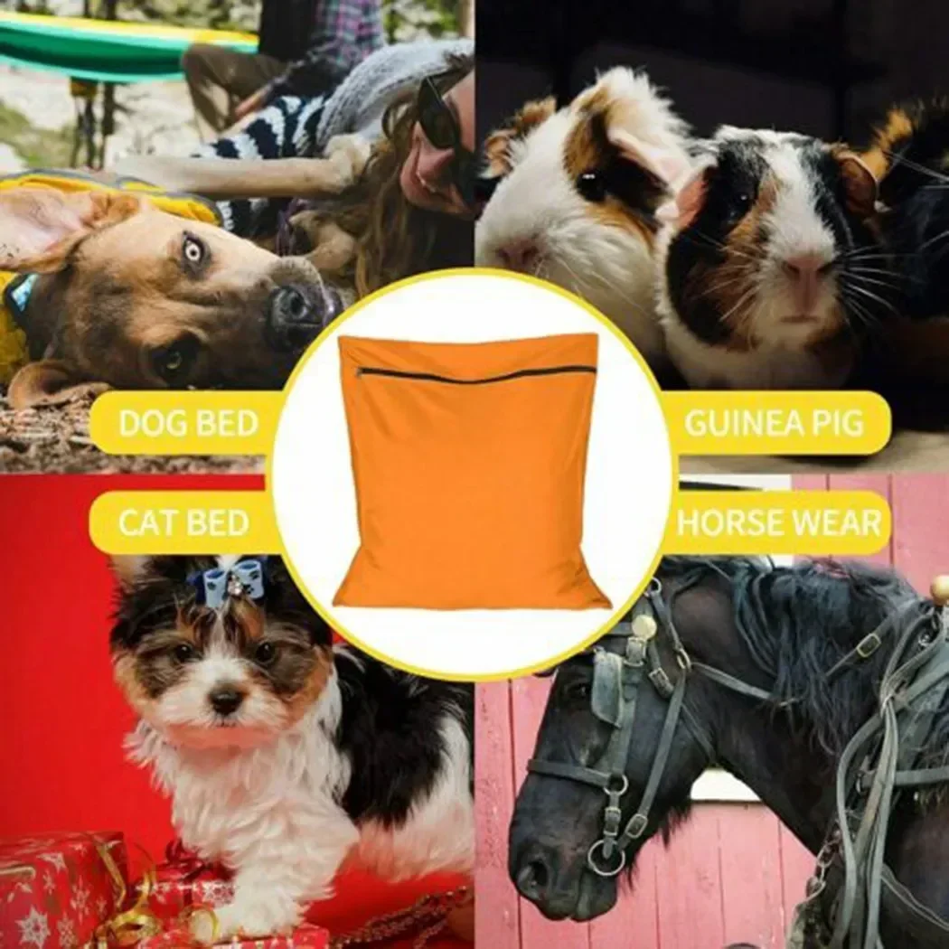 حقيبة غسيل الحيوانات الأليفة من البوليستر الأخضر حقيبة أدوات الزينة المنزلية الكبيرة فلتر الشعر غسالة حقيبة غسيل الكلب القط الحصان