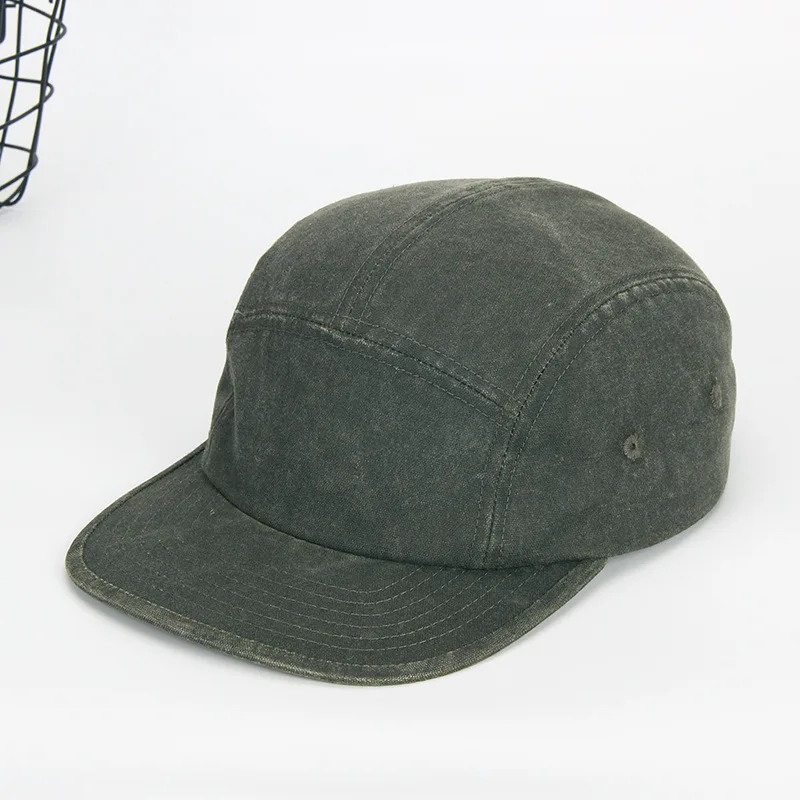 

Retro Canvas Baseball Cap Washed Cotton Men's And Women's Short Brim Snap Hat Hip-hop Hat Solid Color Bone Hat Outdoor Off Road