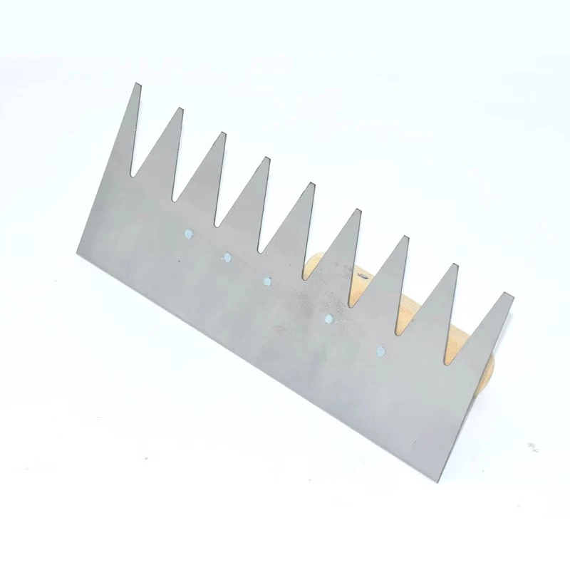 V-Notched 11×4.3inches Stainless Steel Blade Plastering Trowel Concrete Cement Drywall Tile Masonry Construction Hand Tool