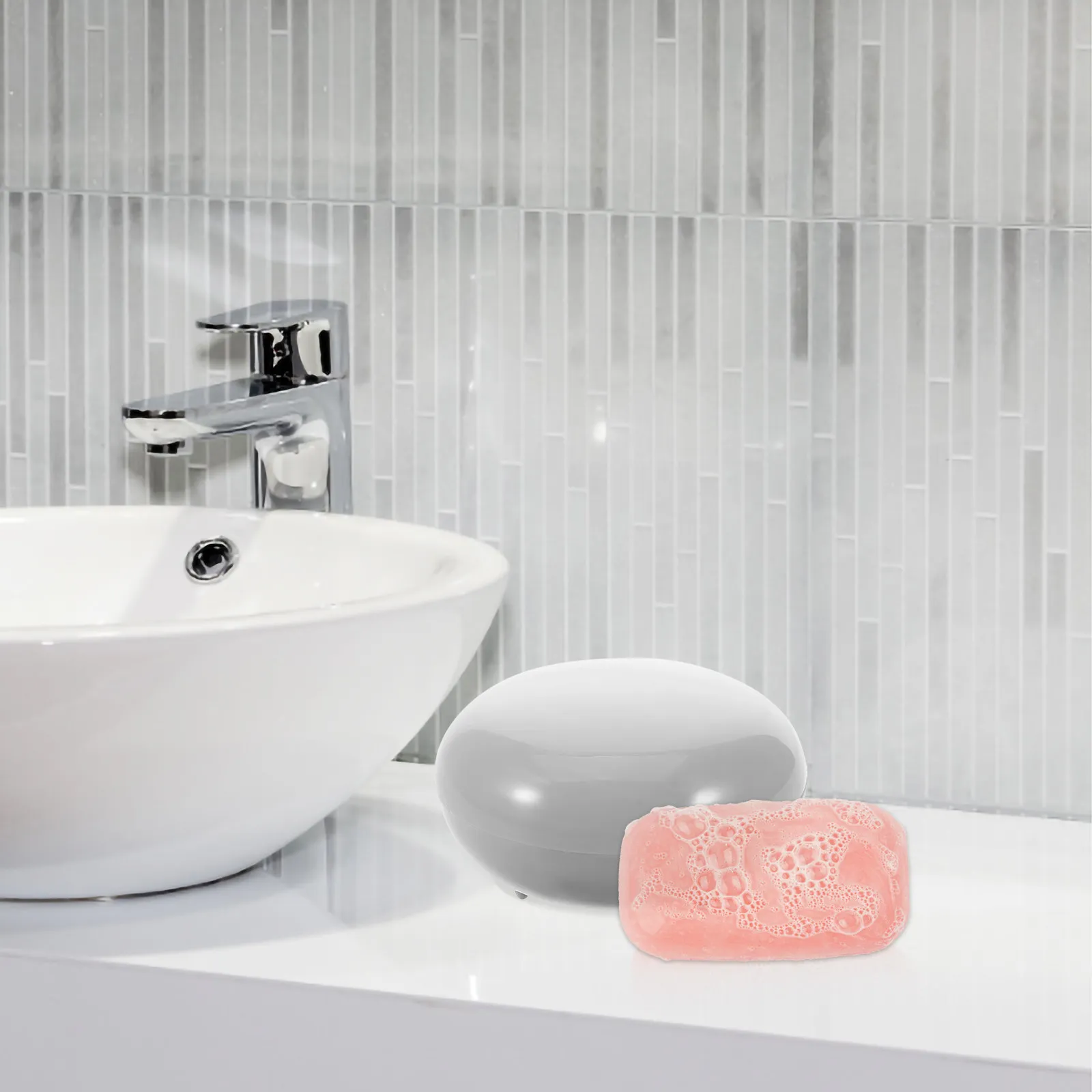 

Round Soap Dish PP Plastic Bright Color 9Cm Diameter 5Cm Height Compact Lightweight for Home Travel Office Soap Holder Container