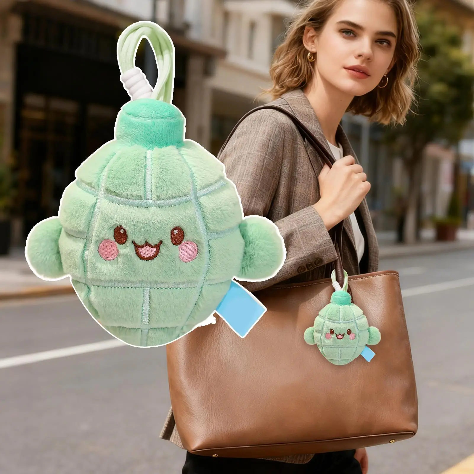 Plüsch-Puppen-Anhänger, niedlicher Schlüsselanhänger, Dekor, weicher gefüllter Charme für Kinder und Erwachsene, Tasche, Rucksack, Geldbörse, Reisen, Pendeln, Geburtstag