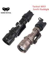 Surefir-linterna táctica LED M951, luz de explorador de Metal para caza al aire libre, lámpara de arma compatible con riel Picatinny de 20mm