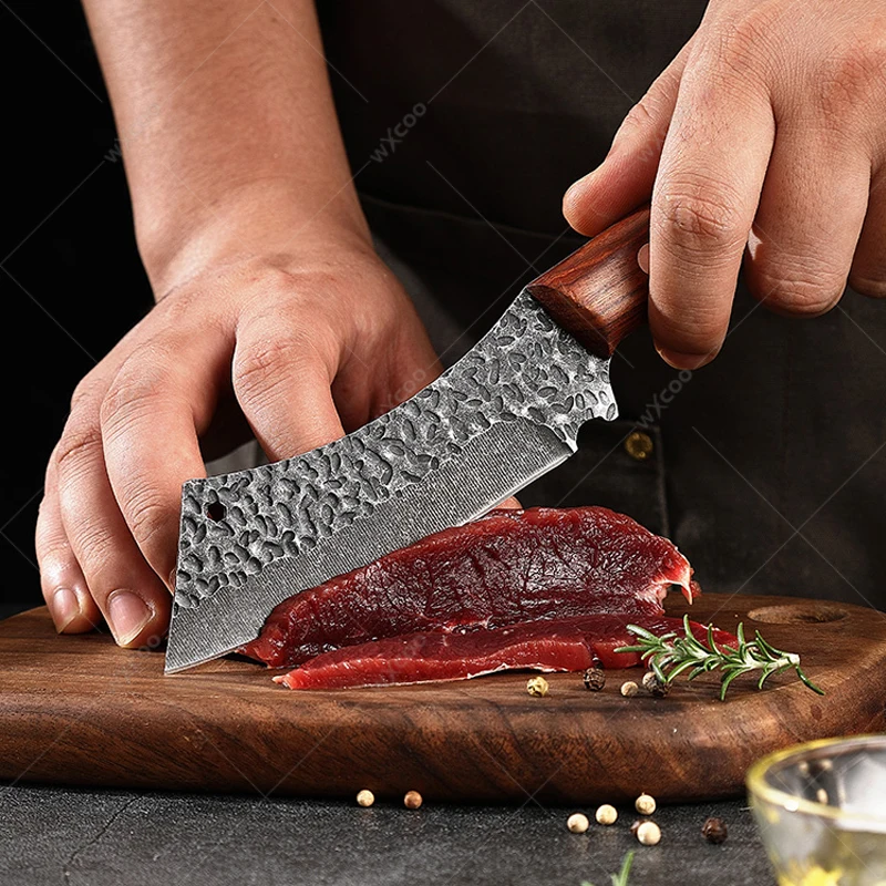 Stainless Steel Boning Knife Professional Butcher Knife Kitchen Knife Kitchen Tools Cookware for Kitchen Convenience with Cover