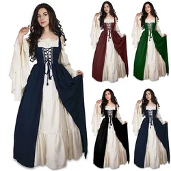 Medieval Punk Dress Cosplay Halloween Costumes Women Palace Carnival Party Disguise Princess Female Victorian Vestido Robe