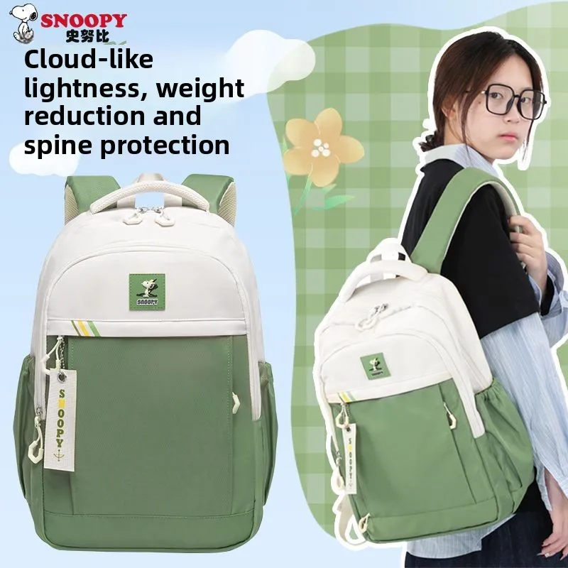 

Симпатичная школьная сумка с рисунком Снупи для учащихся средних и старших классов, креативный дорожный рюкзак унисекс для хранения компьютера в подарок