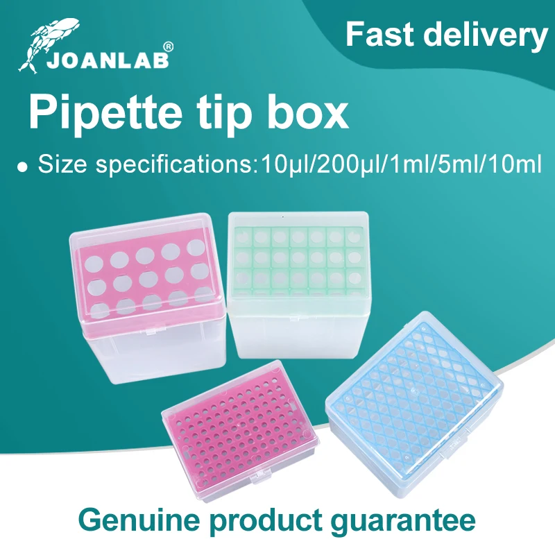 JOANLAB Laboratory Pipette Tip Box 10ul 200ul 1ml 5ml 10ml Micropipette Plastic Pipette Box Laboratory Equipment Supplies