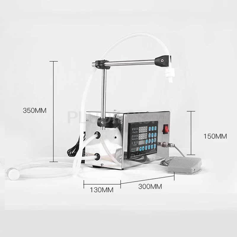 220V Digital Control Liquid Filling Machine Semi Auto Single Head Liquid Filler with LED Display for Beverage Food Grade Liquids