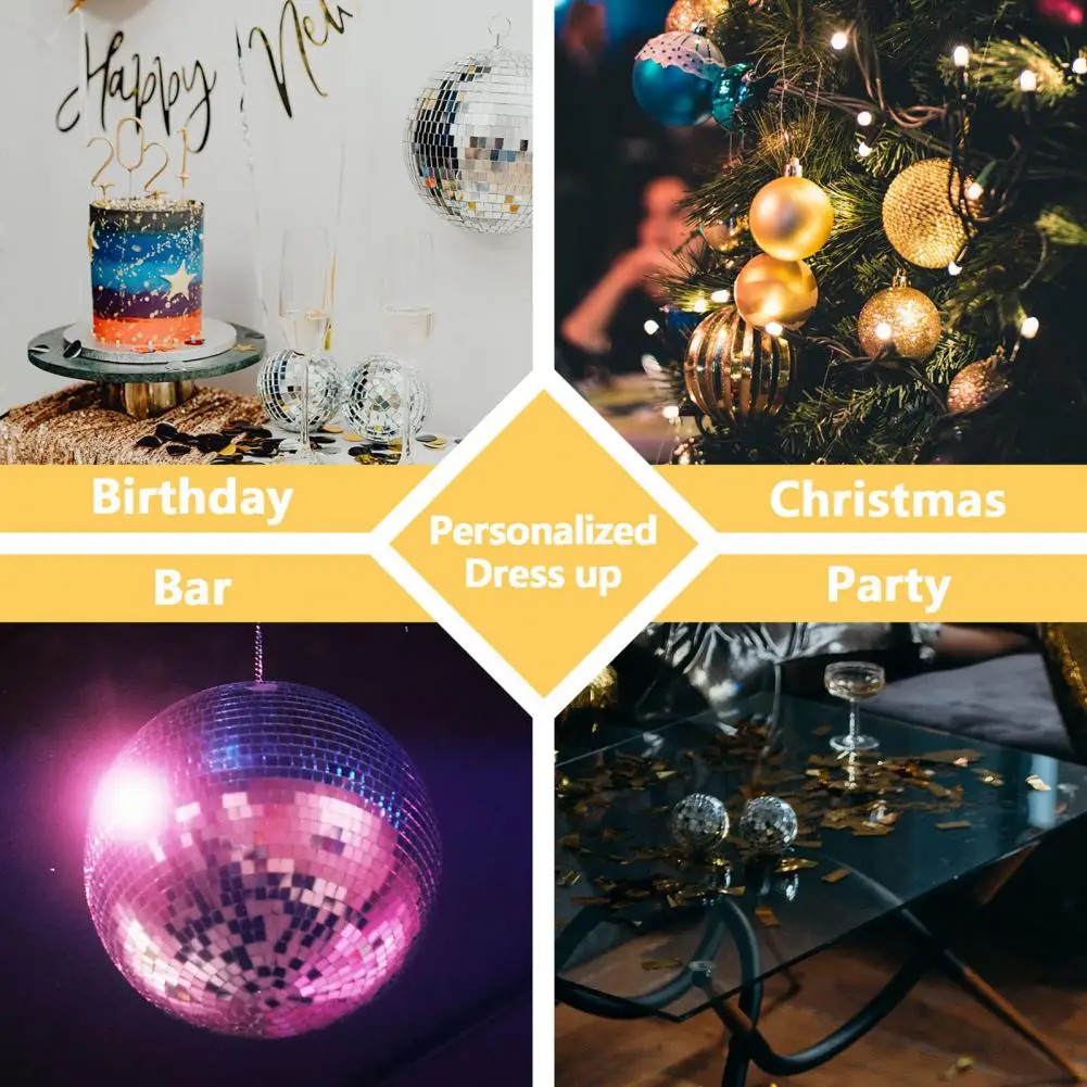 Dreamy Ornaments Christmas Ball Decorations Reflective Disco Ball Christmas Decorations Festive Pendant for Party Festival 12pcs