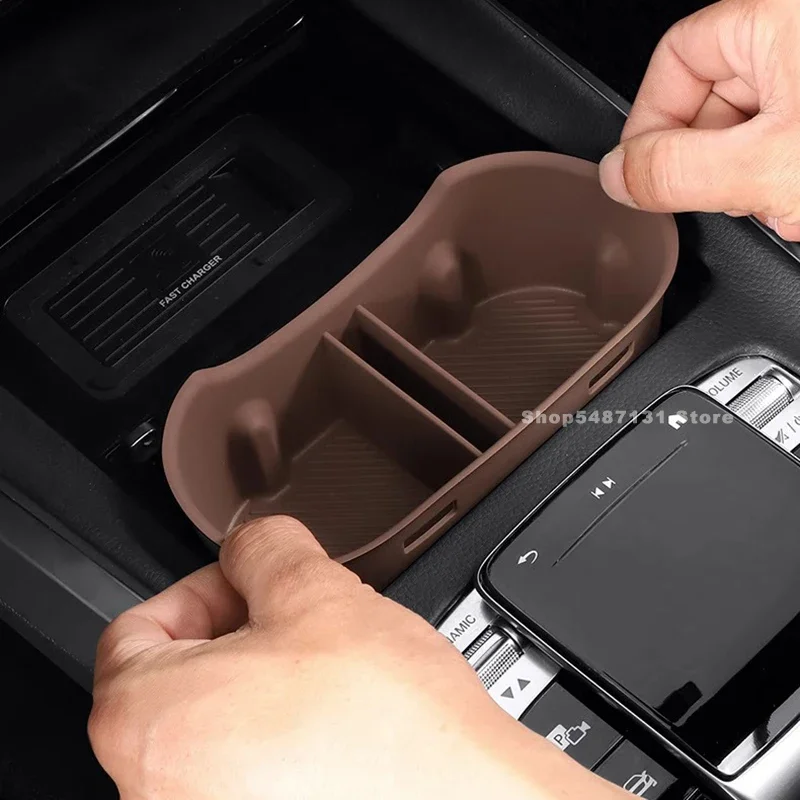 

for Benz GLB A B GLA EQB EQA CLA Car Central Console Water Cup Storage Box for Benz GLB A B GLA EQB EQA CLA Interior Accessories