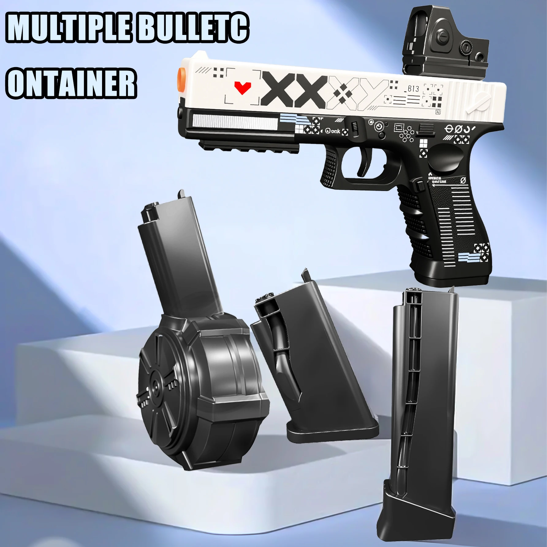 Blaster gun, electric ball blaster pistol, Orbeez gun, cool toy gun, rechargeable splash ball toy, suitable for outdoor activiti