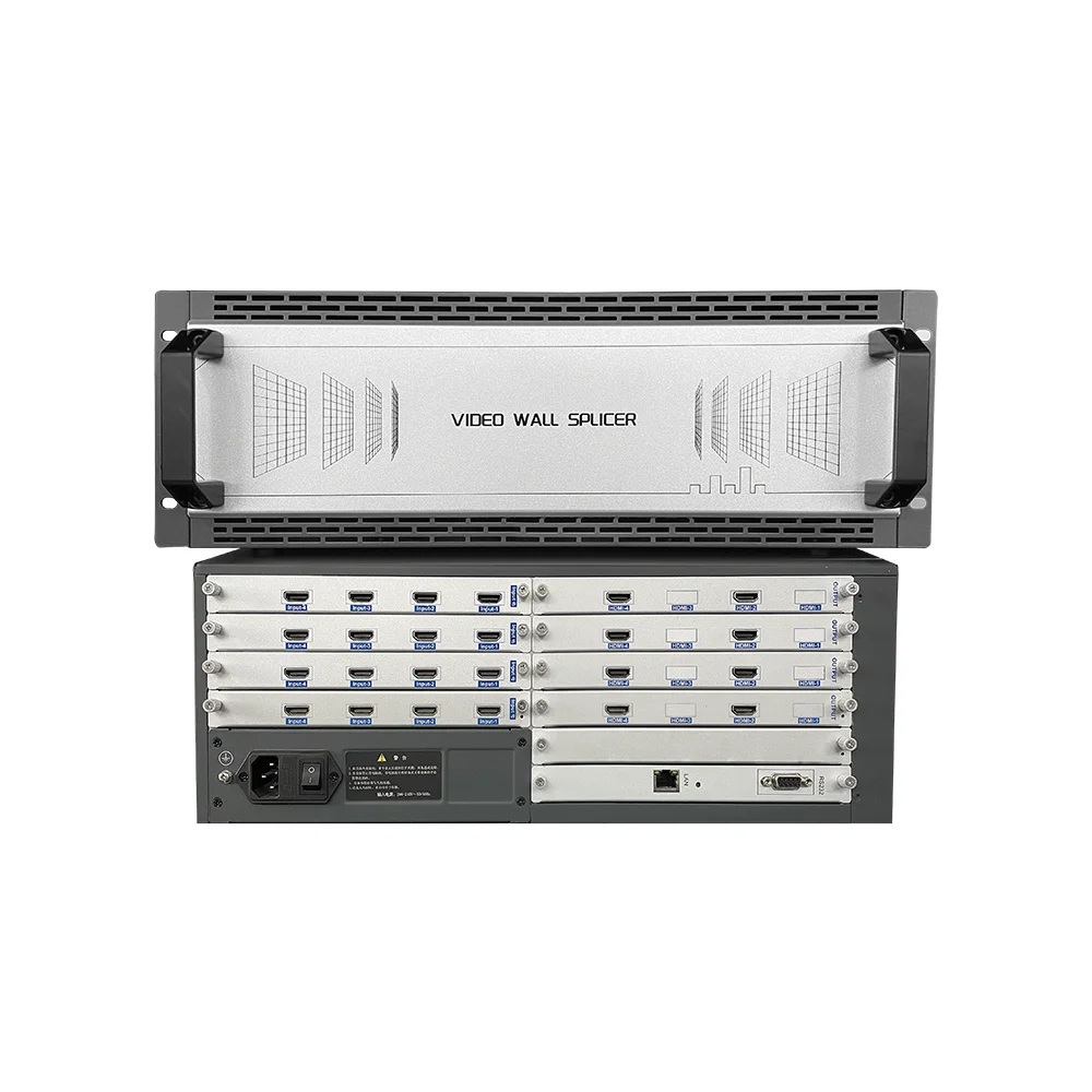 16x8 HDM I/VGA/DVI/SDI/DP Multi-Interface Controller 1080P Indoor Video Wall Processor for LED/LCD Splicing with Education