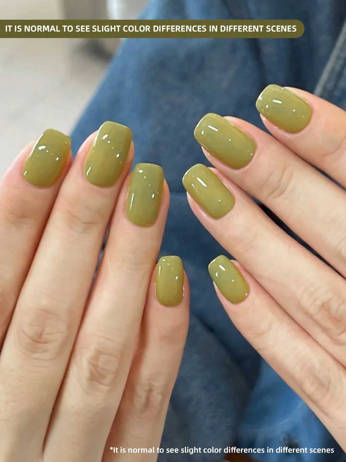 XEIJAYI 1pc Mustard Green Gel Nail Polish Starter Pure Soak Off No Wipe Nail Gel Polish Suitable For All Seasons
