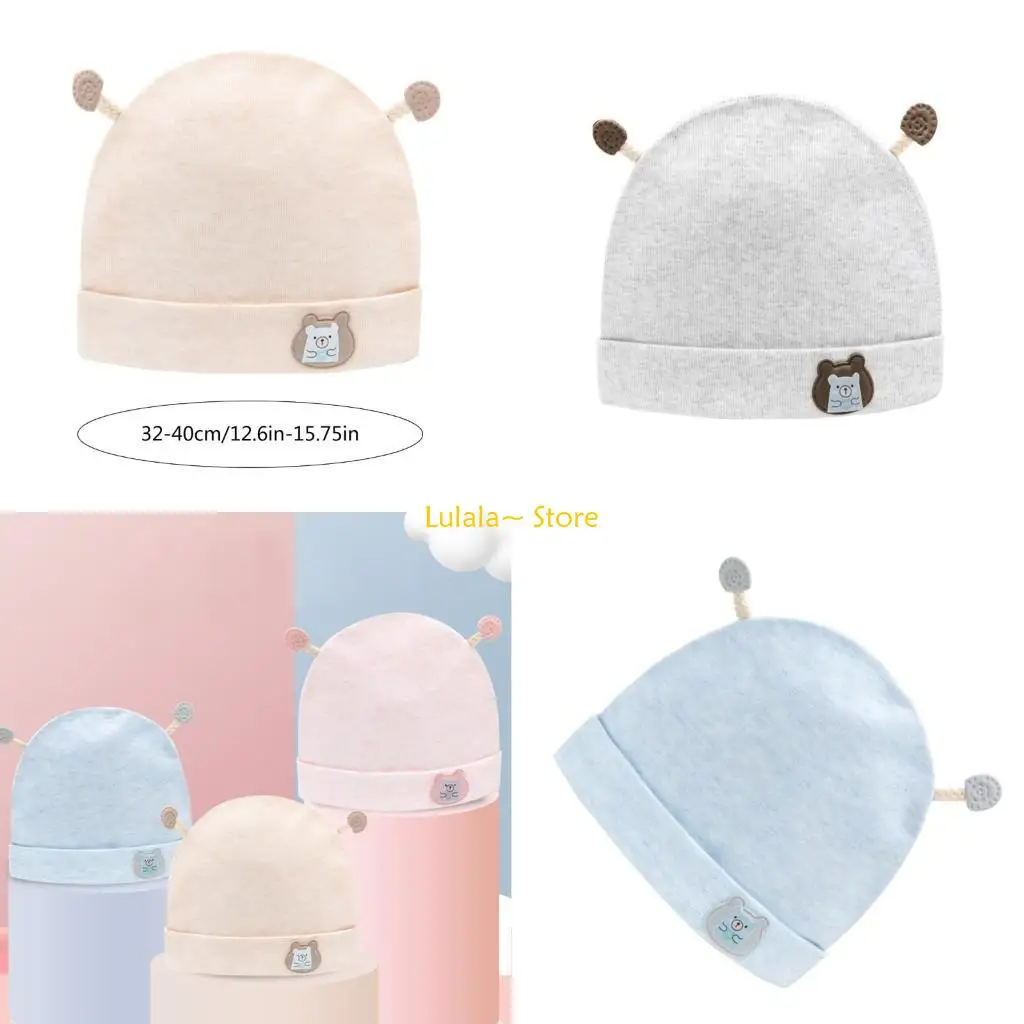 

Y4QA Больничная шапка для новорожденных, удобные хлопковые детские шапочки для мальчиков и девочек 0-3 месяцев, ветрозащитные с