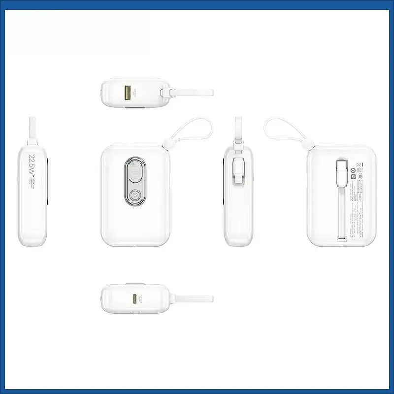 TP-D210 22.5W 20000mAh for IPhone for Android Phone Portable Power Bank Quick Charging Built-in Type-C Lightning Cable