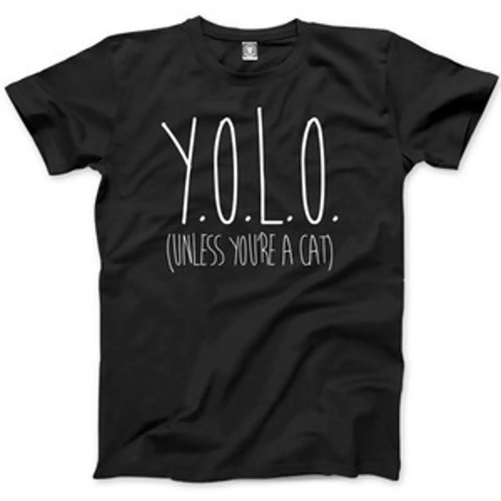 YOLO Unless You're a Cat Lustiges Katzenkätzchen Herren T Shirt vintage Washed designer clothes Casual Comfortable fashion