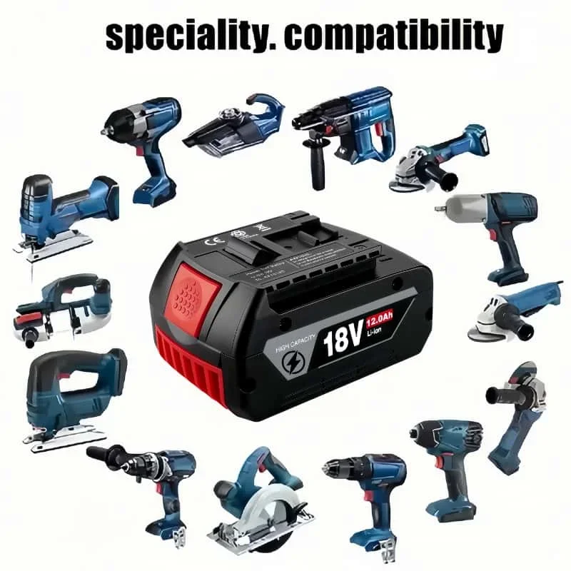 🌍 تسليم سريع 18 فولت 10000/12000 مللي أمبير بطارية لبوش 18 فولت أدوات كهربائية GSR GDR GSB GDX GKS GWS GLL GOP 🏅 مع ضمان لمدة عامين 💯