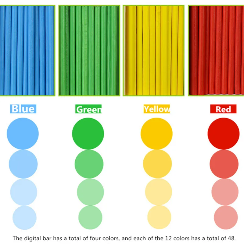 الوسائل التعليمية الخشبية عدد الرياضيات حساب لعبة الملونة العد العصي الاطفال تعلم ألعاب تعليمية #2