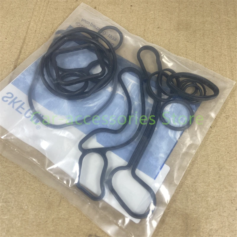 10Set Engine Oil Cooler Gasket Seal Set For Chevrolet Aveo Trax Cruze Orlando Sonic Croma Opel Astra Zafira 1.6L 1.8L 2724577