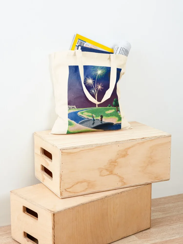 حقيبة حمل للعام الجديد حقيبة صديقة للبيئة قابلة للطي من القماش حقيبة هدايا كيس صب فام