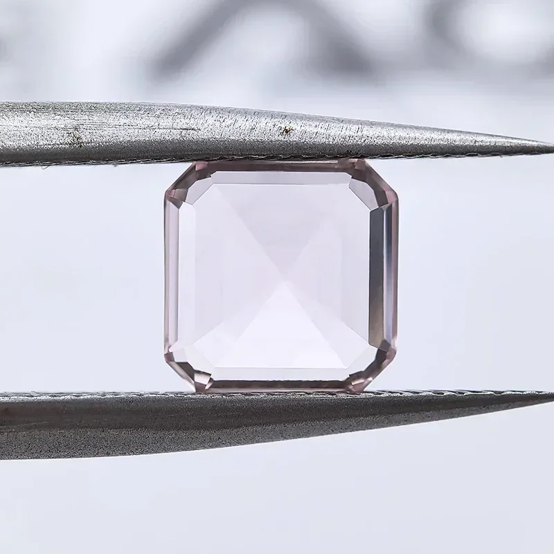 Lab Grown Sapphire VVS1 Morgan Pink Asscher Cut Charms Gemstone for Jewelry Making Necklace Materials Selectable AGLCertificate