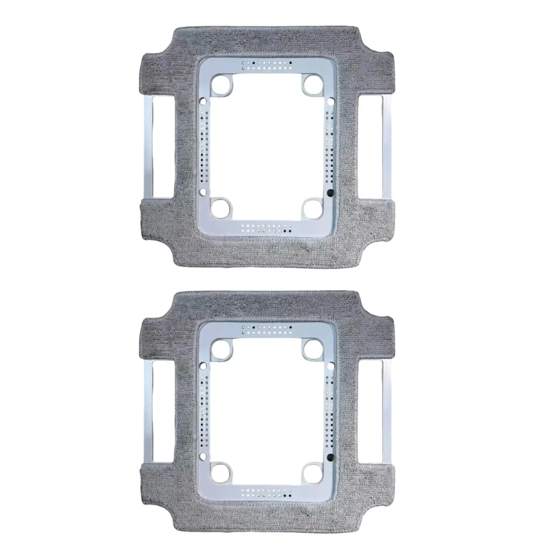   2 Set Maintenance Part Cleaning Pad Holders Set Suitable for Electronic Window Cleaner ABS Fiber Structure with Wiping Cloths