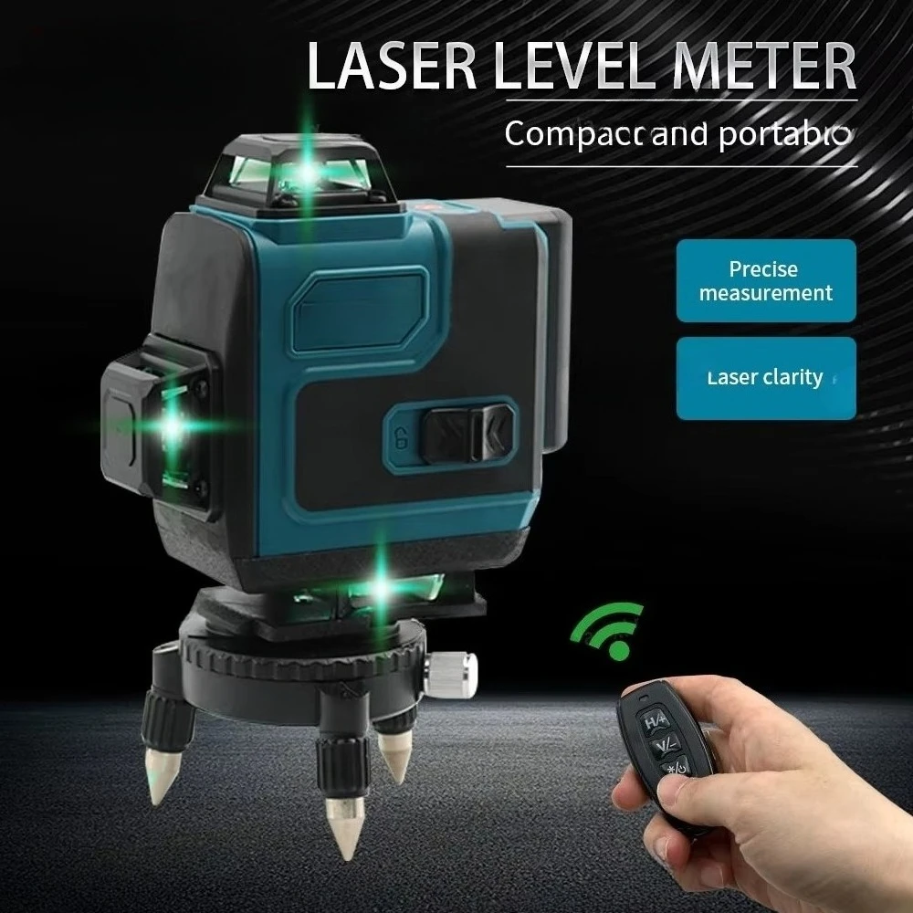 

Nivel láser 4D línea 16 líneas horizontales y verticales con control remoto de alta precisión 360 ° Niveles láser autonivelantes