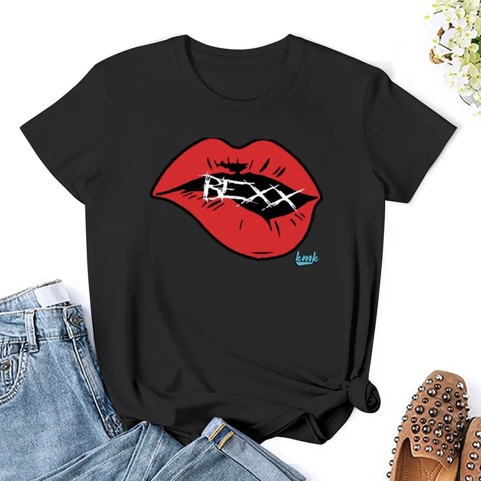 Kallmekris Merch Kallmekris Bexx Red Lips T-Shirt oversized female aesthetic clothes Women clothing