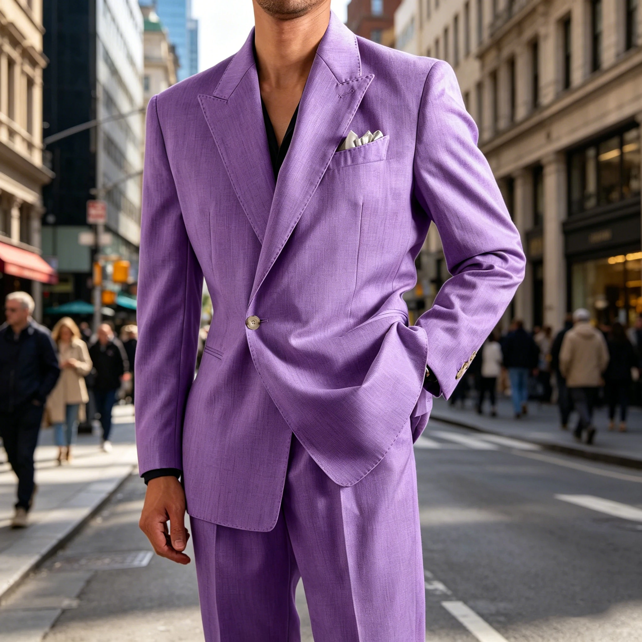 

Men's Linen Suit Blazer Pants Slim Fit Notch Lapel 2 Piece Set Jacket Trousers Formal Business Casual for Wedding Groom Attire