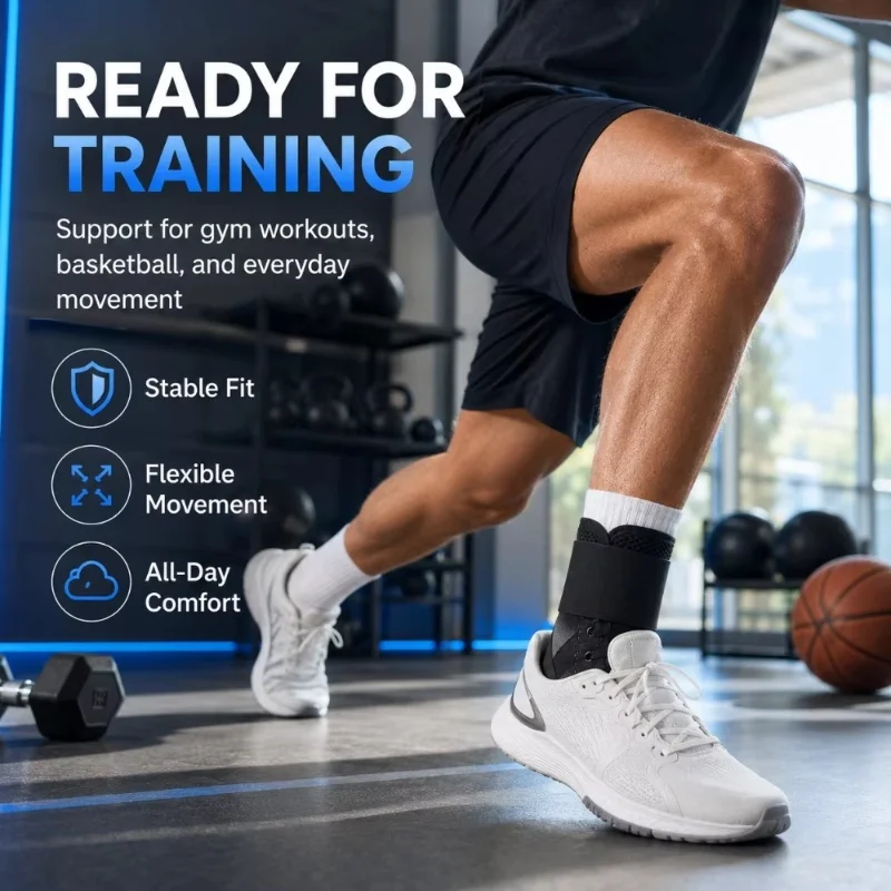Lace‑Up Ankle Brace Stabilizer Adjustable Sports Support Guard For Basketball Fitness Sprain Injury Recovery Outdoor Protection