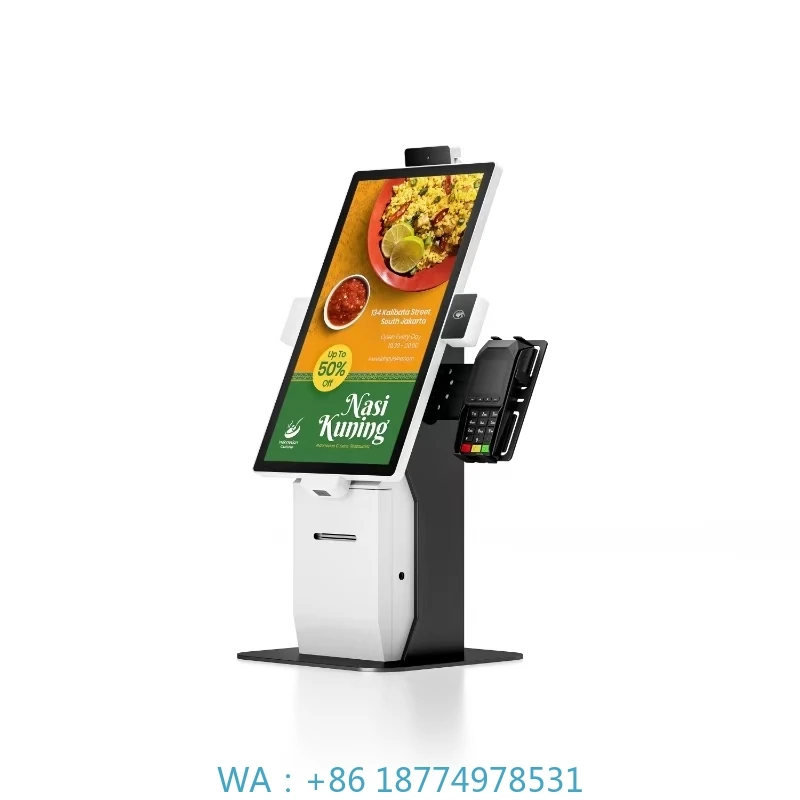 Kiosk Payment for Burger ShopDesktop 21.5 Inch Android Catering Touch Screen Food Ordering Self Service