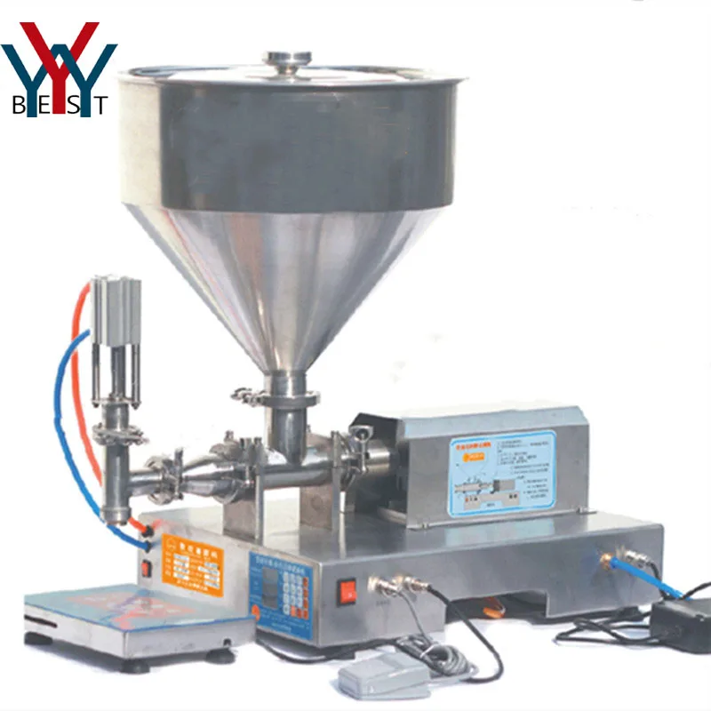 Small hand automatic liquid filling machine jam fruit yogurt filling machine oil-consuming tomato sesame sauce cosmetics