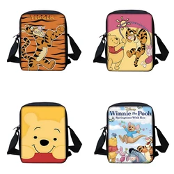 Boy Girls Winnies the Pooh Tigger Printed Shoulder Messenger Bag Child Casual Handbag Men Women Phone Bag Shopping Bag