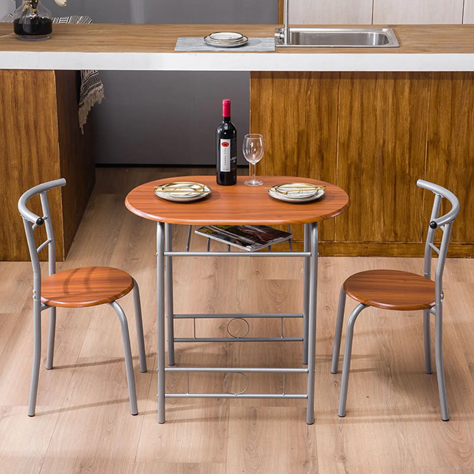 Complete dining table and chair combination tea house hotel commercial table and chair household small apartment practical