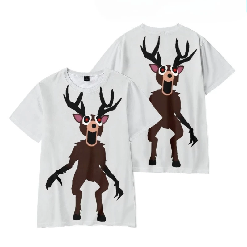 

99 Nights in The Forest Roblox Printed Short Sleeve T-Shirt for Adults & Kids Summer Casual Fashion Tops with Stylish Pattern
