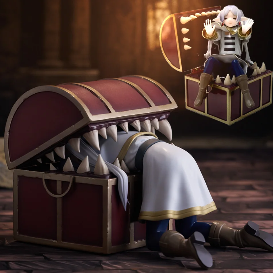 Frieren além do fim da jornada freren caixa de tesouro monstro anime figura brinquedo rolha ação estatueta presentes aniversário