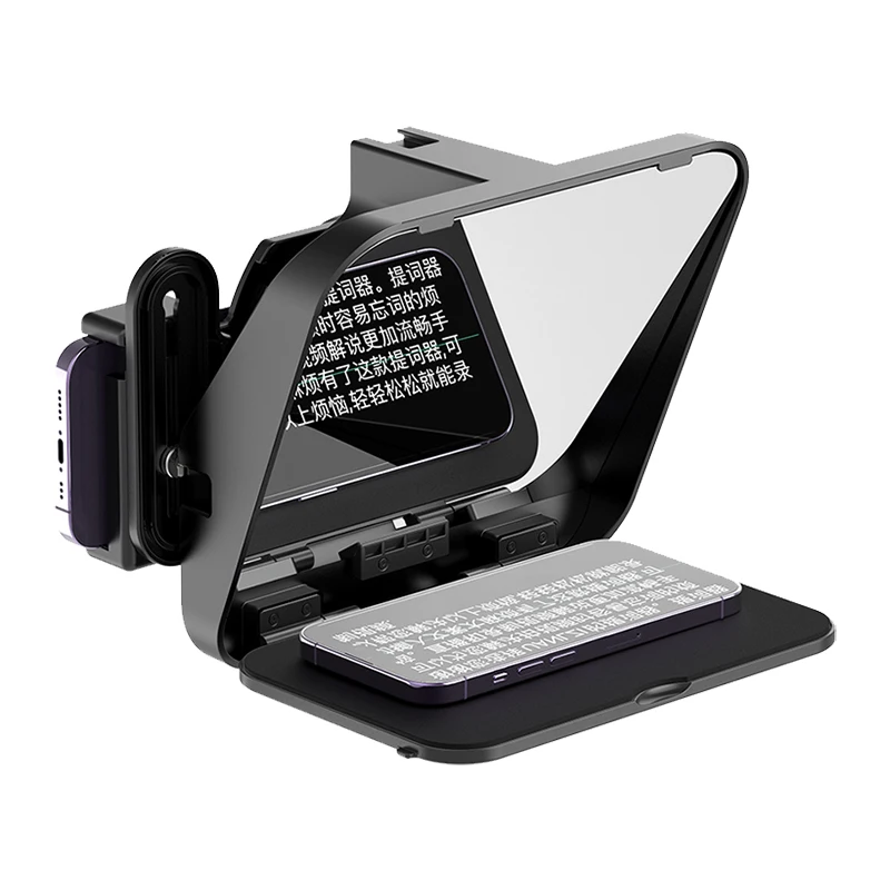 Universal Teleprompter Prompter Dslr Camera Smartphone Tablet Laptop Teleprompter Live Streaming Video Recording