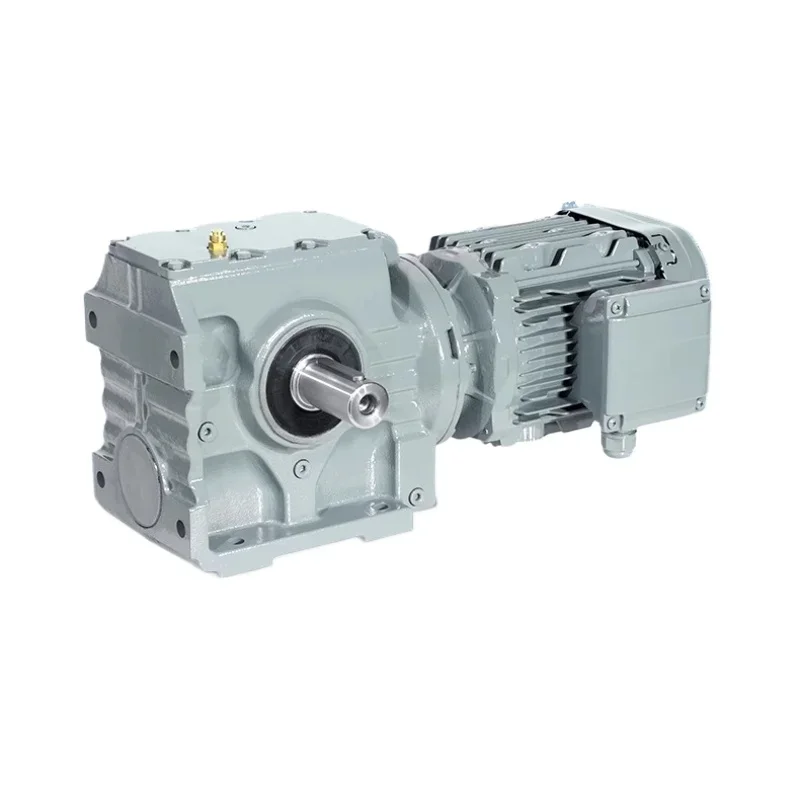 Helical gear worm gear reducer belt motor