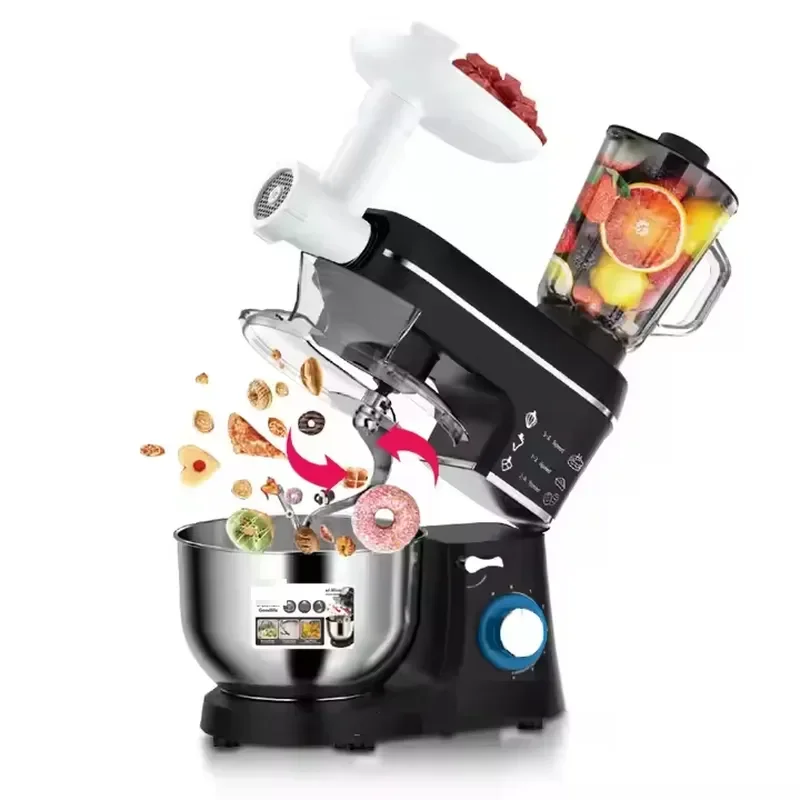 New 5 in 1 Stand Mixer Meat Grinder Food Chopper Blender Stand Mixer High Quality Splash