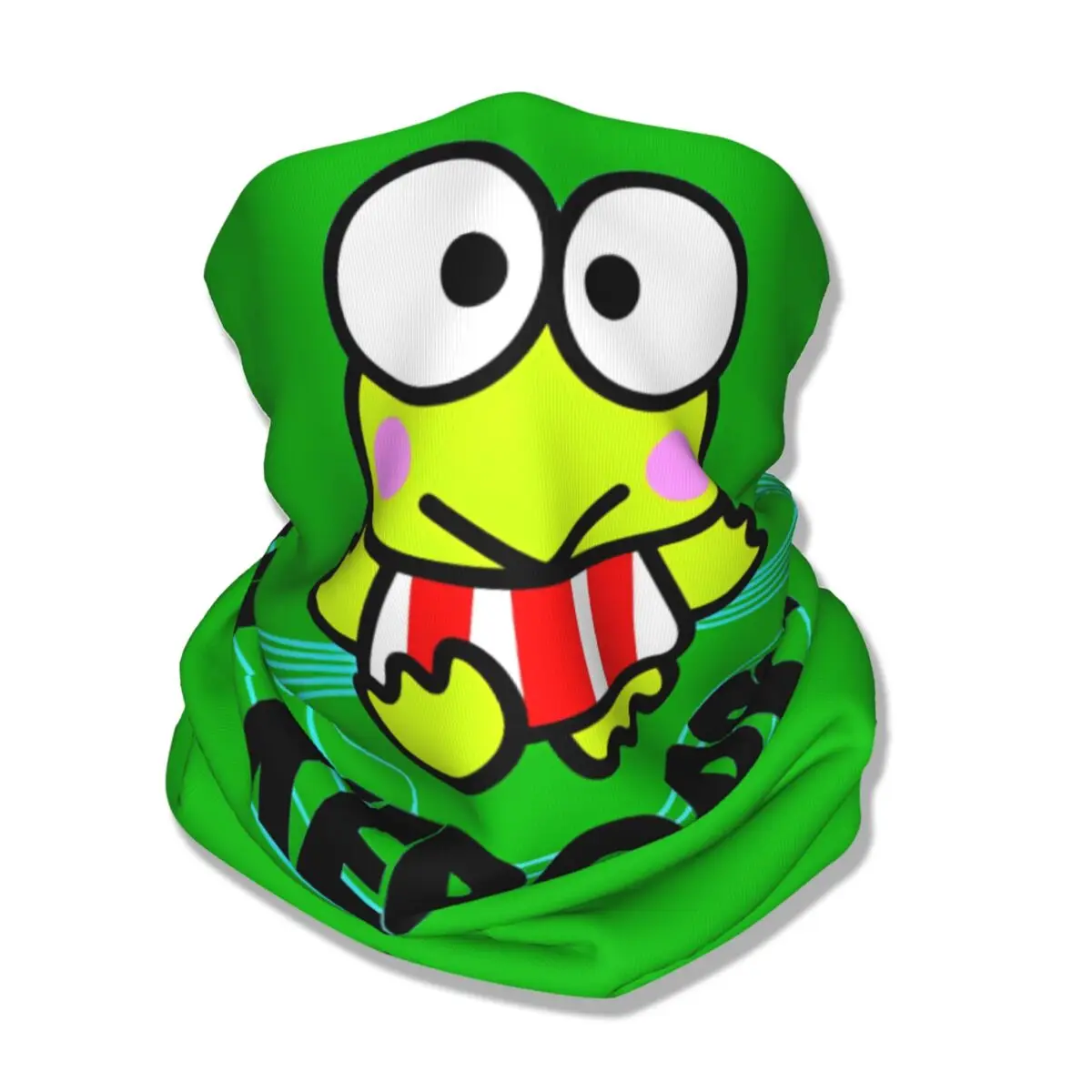 Keroppi pensando balaclava caminhadas acampamento bicicleta máscara proteção sem costura macio rosto capa máscara primavera y2k engraçado cachecol bandana