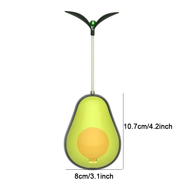 Pet cat toy spinning ball cat teaser tumbler cat teaser stick Avocado shape Multi functional mint balls Food leakage Cat toys