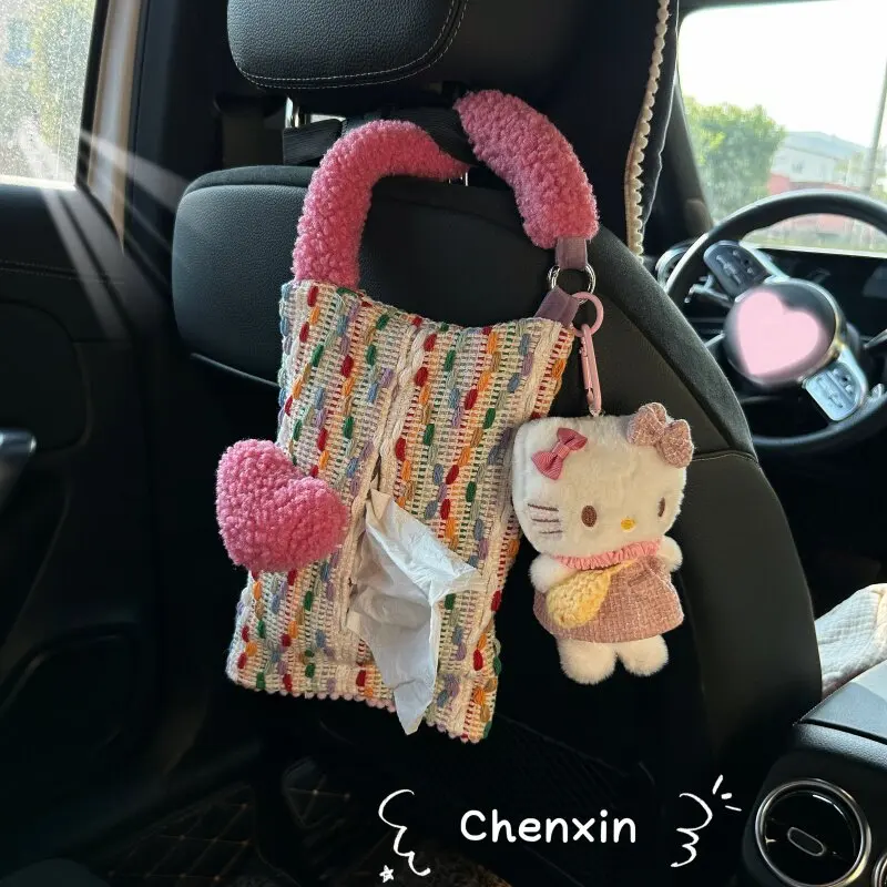 

Car Tissue Box, Sunshade Seat Backrest Suspension Tissue Box, Car Armrest Bag, Tissue Storage Bag, Car Storage And Organization